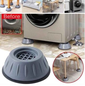 Anti Vibration Pads for Washing Machine (Set of 4) | Shock & Noise Reduction Rubber Pads | Anti-Slip Washer & Dryer Stand