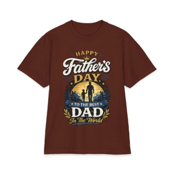 Happy Father’s Day T-Shirt for Dad – Best Dad in the World Graphic Printed Cotton Tee | Father’s Day Gift for Father, Husband & Grandpa
