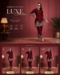 Women's Maroon Embroidered Kurta Pant Set