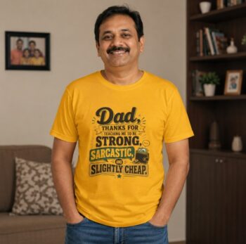 Funny Father's Day Yellow Graphic Tee